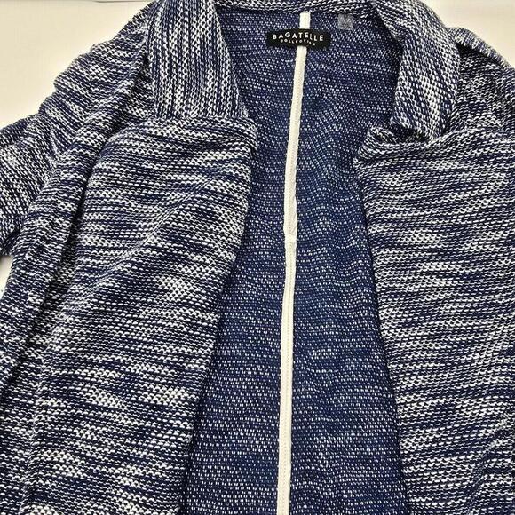 BAGATELLE Tweed Open-front Jacket In Blue size M (MR-181) - Picture 7 of 8
